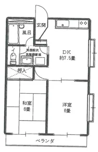 山愛マンション【3階】の間取り