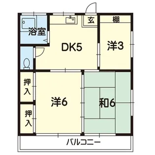 クローバーハイツ【2階】の間取り