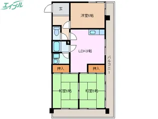 北柿桜マンション【3階】の間取り