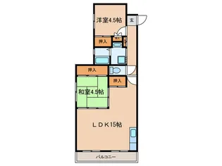 ハイツ神明【3階】の間取り