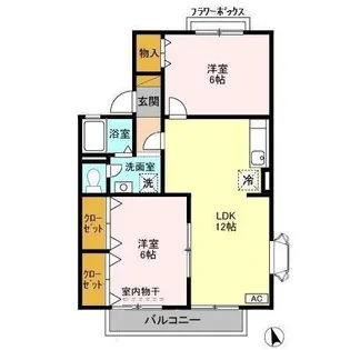 フローラフォンテ A【2階】の間取り