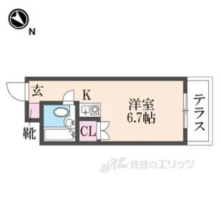 亀井一号館【4階】の間取り