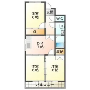 エヌタス西河渡 A棟【2階】の間取り