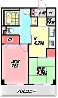 サンリスタ守口【4階】の間取り