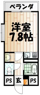 オリエンタル南小倉【4階】の間取り