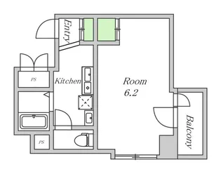エスリード梅田西第2【2階】の間取り