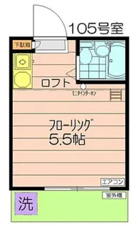 ボヌール分倍河原【1階】の間取り