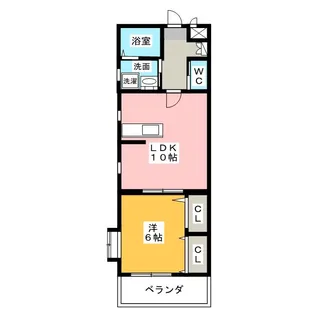 ル・リオン中泉【1階】の間取り