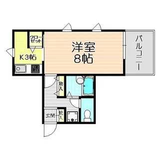 レインボー中津【4階】の間取り