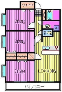 スターフィールド浦和常盤【10階】の間取り
