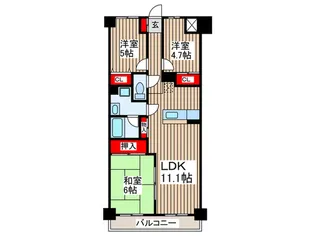 エランド-ルけやき【5階】の間取り