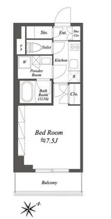 ブライズ白金台【8階】の間取り