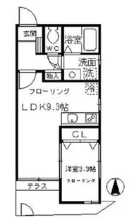 東京都目黒区三田1【アパート】の間取り