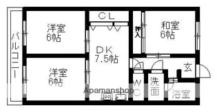 リンピアゆたか【2階】の間取り