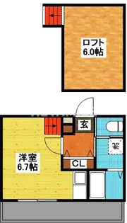 MODERN西山【2階】の間取り