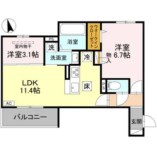 メゾン ド ソルテ【1階】の間取り
