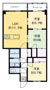 サンシャインハイム伊藤【2階】の間取り