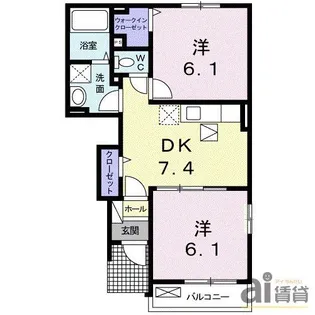 埼玉県川越市南大塚3【アパート】の間取り