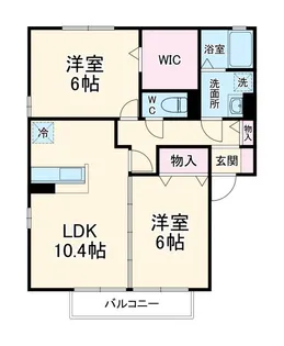 サンパティーク A館【2階】の間取り
