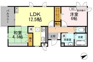 岡山県倉敷市老松町1【アパート】の間取り