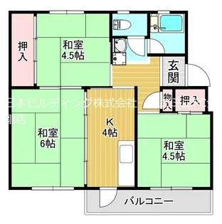 UR金剛団地 502号棟【3階】の間取り