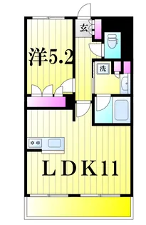 第16シントウキョウビル【3階】の間取り
