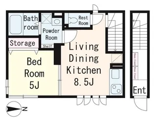 ヴィルヌーヴ イースト【2階】の間取り