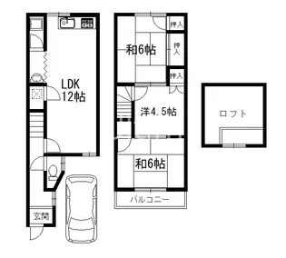 京都府宇治市槇島町薗場【一戸建】の間取り