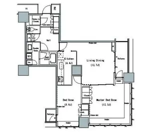 THETOKYOTOWERSMIDTOWER【15階】の間取り