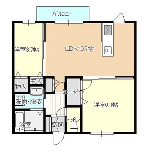 メゾン・グランシャリオ【2階】の間取り