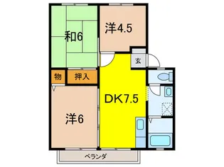 サンヴェール紺桜【2階】の間取り