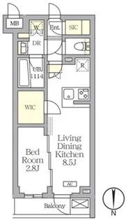 アジールコート都立大学【2階】の間取り