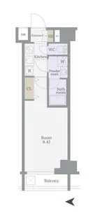 ルフレ プレミアム神楽坂【10階】の間取り