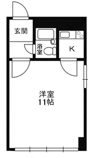 サンフラット六本木【1階】の間取り