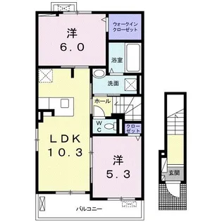 シエル【2階】の間取り