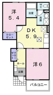 愛知県東海市名和町南神田【アパート】の間取り