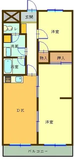 パークサイド鈴鹿【1階】の間取り