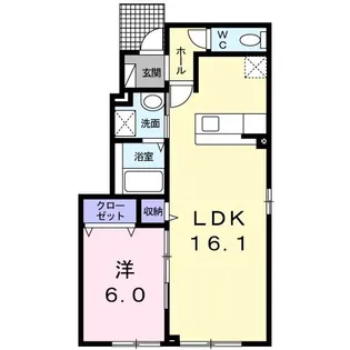 カーサ・クオーレ【1階】の間取り