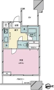 ウィンシティ上野タワー【5階】の間取り