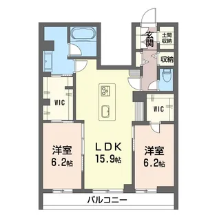 【シャーメゾン】グランパレスK【3階】の間取り