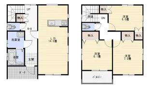 福島県いわき市小名浜岡小名字馬上前【一戸建】の間取り