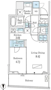 パークタワー晴海【15階】の間取り