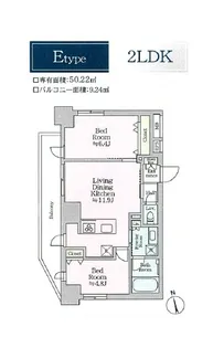 ティモーネグランデ田端ノルド【10階】の間取り