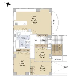 小石川ゴールデンマンション【3階】の間取り