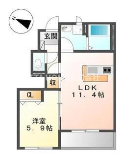フォンターナ【1階】の間取り