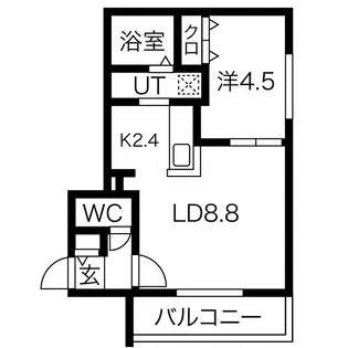 北海道札幌市西区西町北13【マンション】の間取り