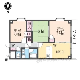 シャルマンコーポ荒牧【1階】の間取り