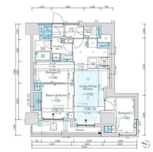 パークリュクス神田【10階】の間取り