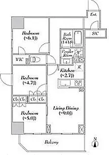 東京都墨田区緑3【マンション】の間取り
