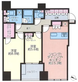 プレミストタワー白金高輪【20階】の間取り